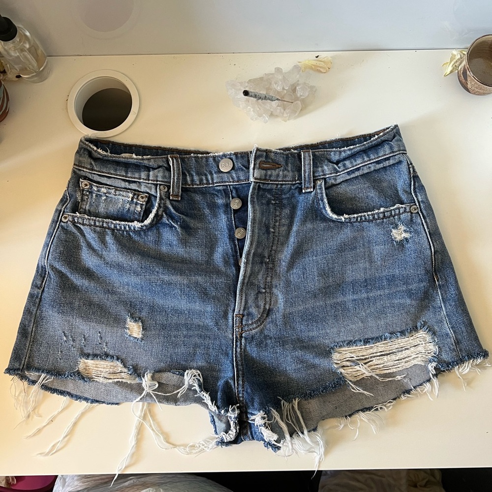 Reformation distressed shorts